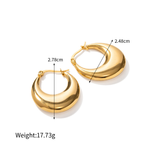 Load image into Gallery viewer, Chunky Dome Hoop Earrings - Gold
