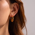 Load image into Gallery viewer, Chunky Dome Hoop Earrings - Gold
