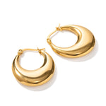 Load image into Gallery viewer, Chunky Dome Hoop Earrings - Gold

