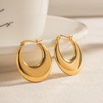 Load image into Gallery viewer, Chunky Dome Hoop Earrings - Gold
