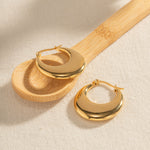Load image into Gallery viewer, Chunky Dome Hoop Earrings - Gold
